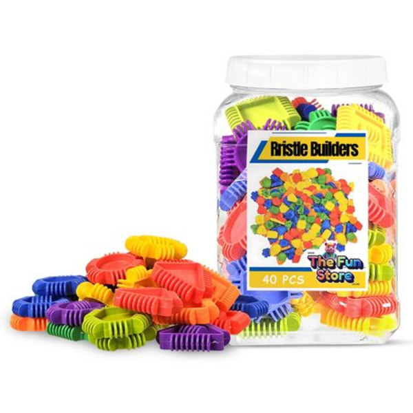 Bristle Blocks Building Interlocking Set Toys for Kids - 40 Piece