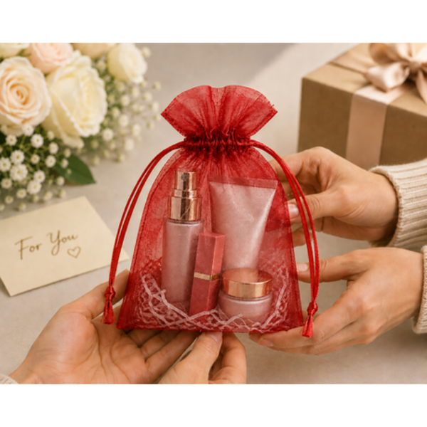 50 Organza 13cm x 18cm Bags in White, Black, Gold, Silver, Black and Red - Image 16