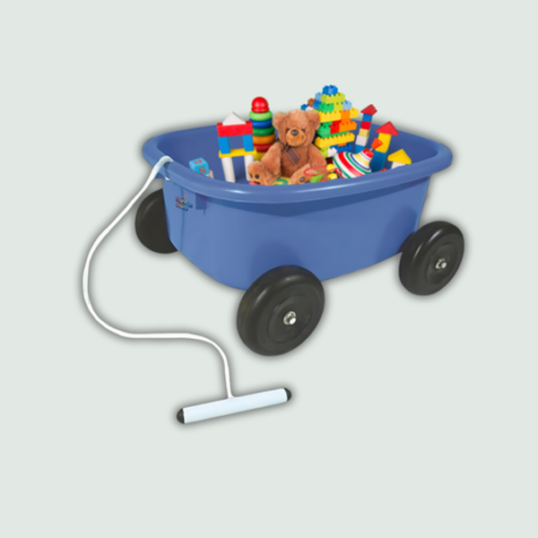 Kid's Pull Wagon: Spark Imagination & Outdoor Fun in BLUE, PINK & RED - Image 7