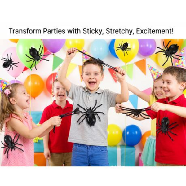 Sticky Stretchy Creepy Crawly Spiders - Novelty Toys & Party Favors! - Image 3