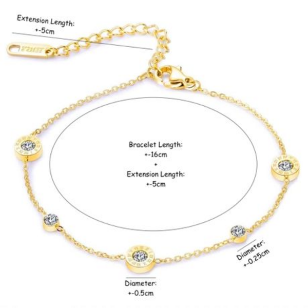 Timeless Roman Elegance with a Modern Twist! CZ Roman Bling Bracelet - Image 8