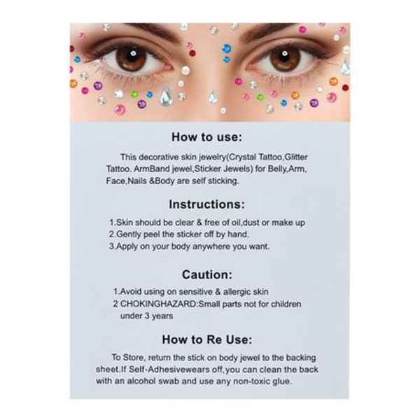 Double Pack of Nordik 3D Shimmering Rhinestone Face and Body Gems - Image 8