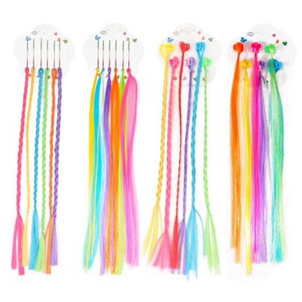 Hair-Raising Fun Gifts / Prizes: 12 Colorful Clip-On Hair Extensions! - Image 8