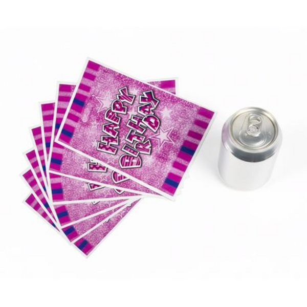 30 Piece Pink Glitter Star Party Favor Bags with Happy Birthday Design - Image 7