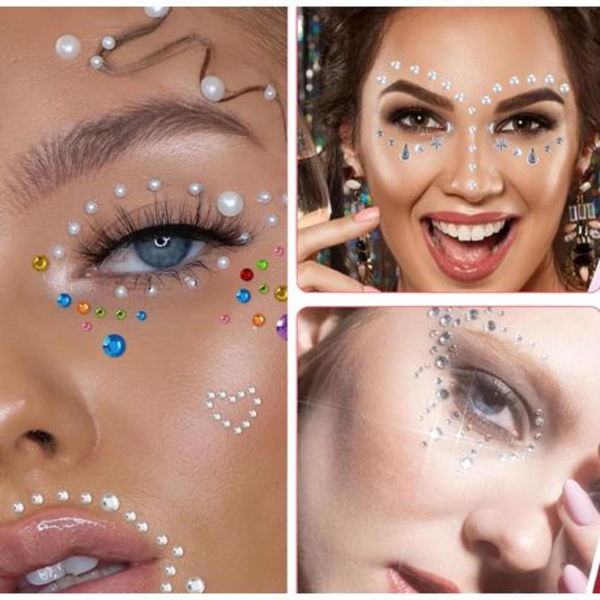 Double Pack of Nordik 3D Shimmering Rhinestone Face and Body Gems - Image 5