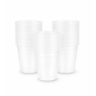 100 Count Translucent Disposable Plastic Cups