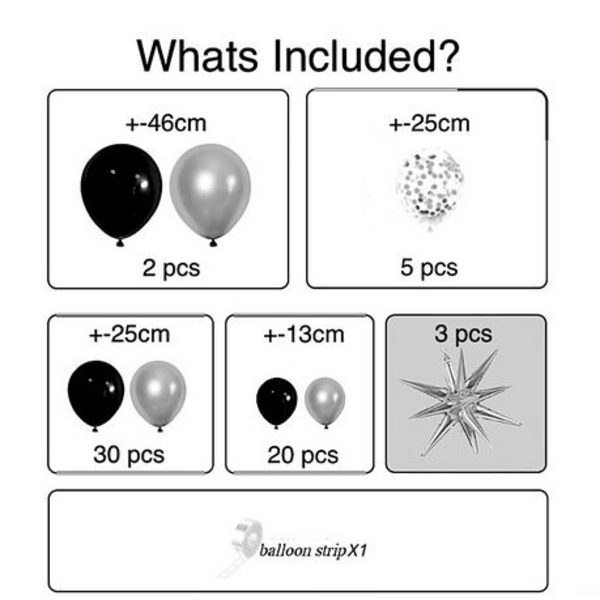 60-Piece "Let's Party" Balloon Kit Decoration Set - Image 14