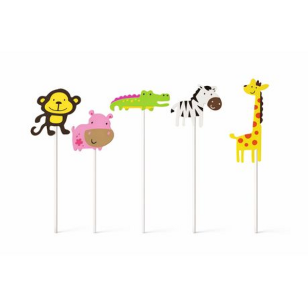Cake Topper Cupcake Decor Kit - Happy Bday "Wild Animal" Party Event Set - Image 5