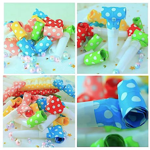 Colourful Polka Party Blowouts with White Polka Dots - Perfect Party Favors - Image 2