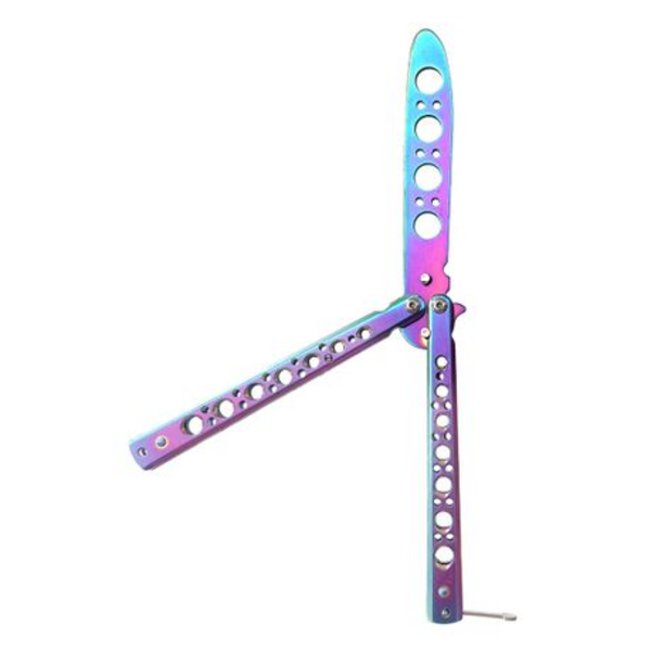 Rainbow Butterfly Knife Trainer for Beginners - Practice Knife Trainer Tool