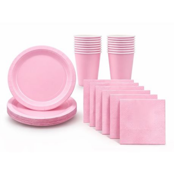 Disposable Party Set for 30 - White Paper Plates, Cups & Napkins Combo Pack - Image 26