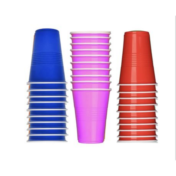 60 x 450ml Durable Disposable Plastic Cups for Parties & Events