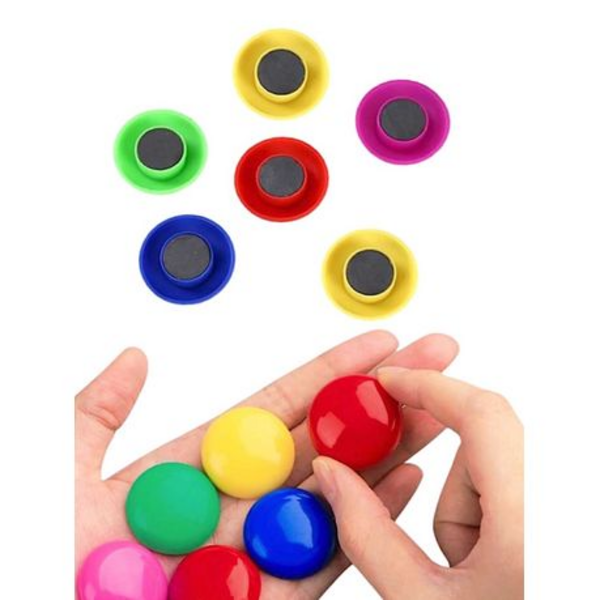 20-Pack Multicolored Magnetic Set Whiteboard & Fridge Magnets - Image 2