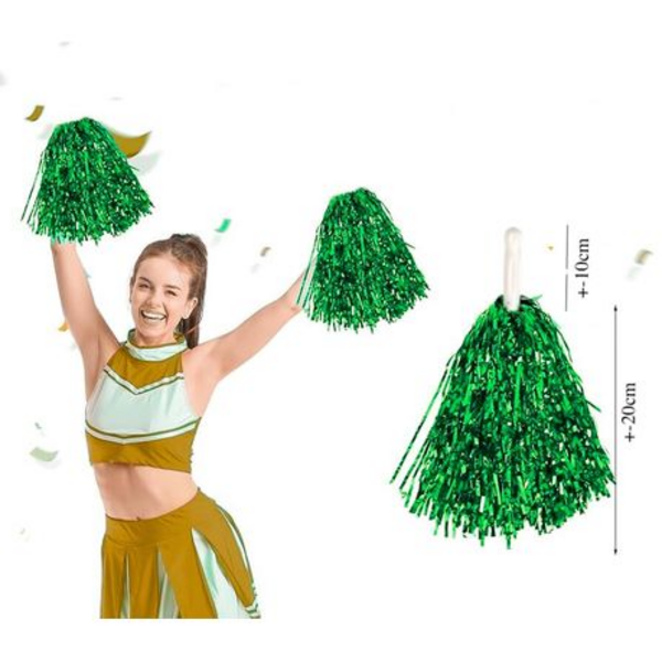 Sparkle in Every Shake Set of 2 Pom Poms - Vibrant Shine for Every Cheer - Image 33