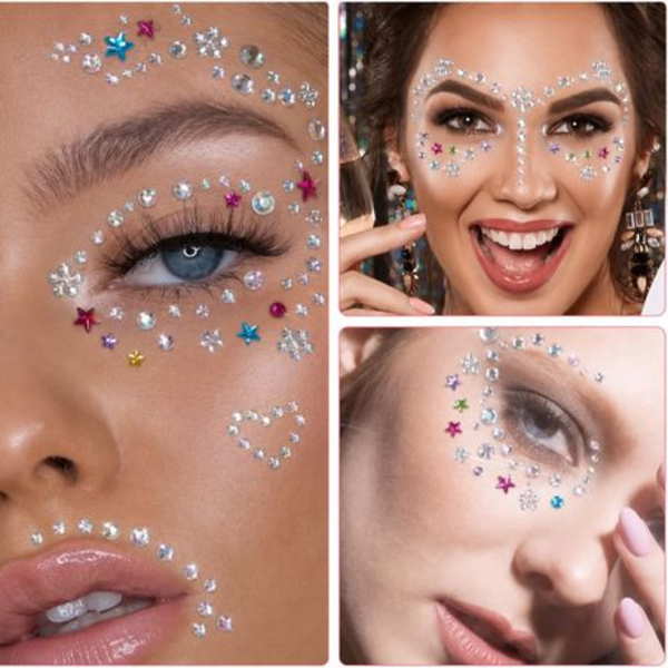 Double Pack of Nordik 3D Shimmering Rhinestone Face and Body Gems - Image 14