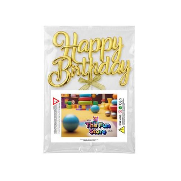 Birthday Cake 3D Decor Topper - Gold or Silver - Bday Party - Image 9