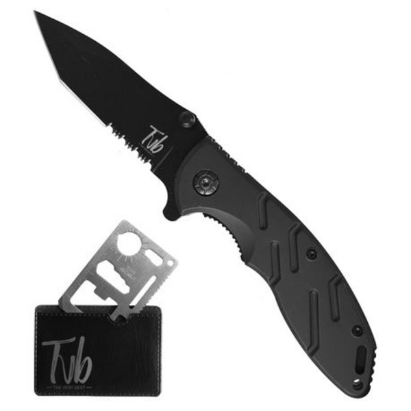 Tvb Extreme Ops Folding Pocket EDC Knife - S&W's Combat DL-035 Design Style