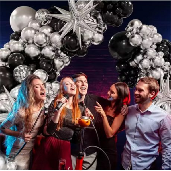 60-Piece "Let's Party" Balloon Kit Decoration Set - Image 17