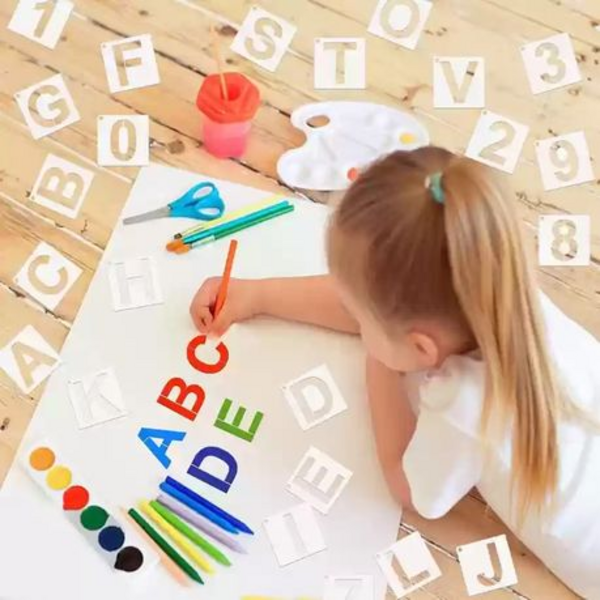 Learn and Create - Kids Alphabet and Numbers Stencil for Fun Projects! - Image 8