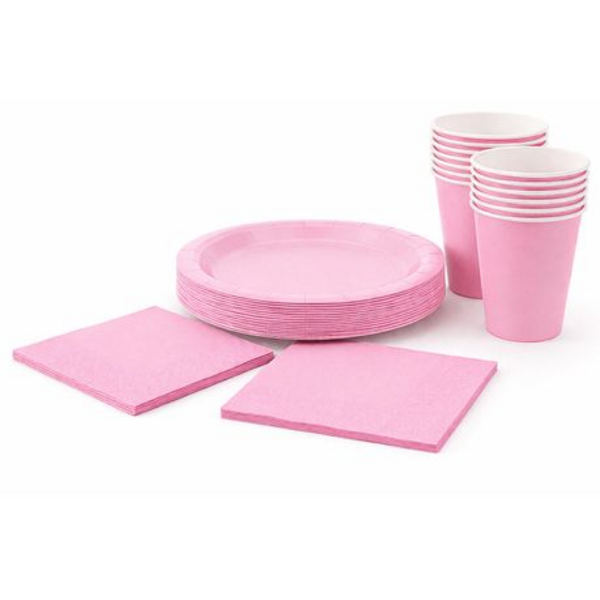 Disposable Party Set for 30 - White Paper Plates, Cups & Napkins Combo Pack - Image 34
