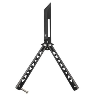 Butterfly Tactical Balisong Sharp Blade NON Trainer Knife Black or Silver
