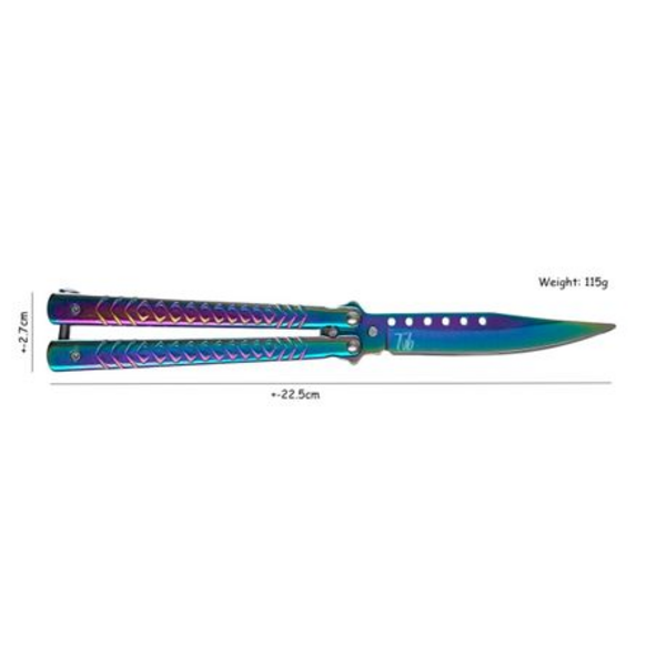 The "Butterfly" - Non Training Sharp Blade Balisong Knife - Image 3
