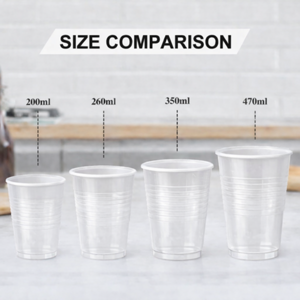 50 Disposable Party Cups - 470ml / 16oz Sturdy Plastic Drinking Cups - Image 21