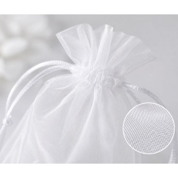 50 Organza 17cm x 23cm Bags in White, Black, Gold, Silver, Black and Red - Image 23