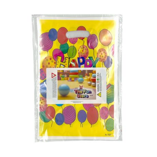 30-Piece Bright Yellow "HAPPY BIRTHDAY" Theme Gift & Party Favour Loot Bags - Image 7
