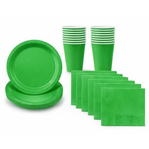 Disposable Party Set for 30 - White Paper Plates, Cups & Napkins Combo Pack - Image 13