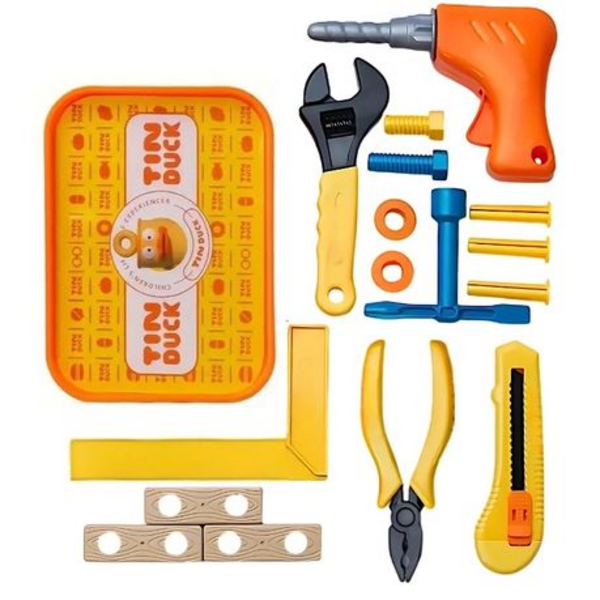 Kids' Toy Plastic Tool Set - Perfect for Little DIY Enthusiasts! - Set of 17