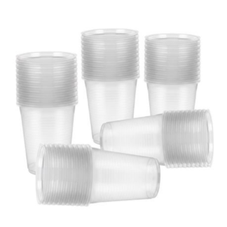 Crystal-clear 100 piece plastic cups for every celebration