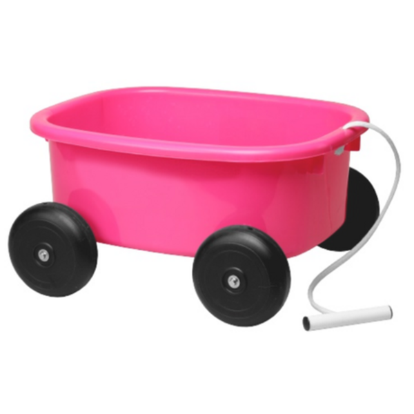 Kids Outdoor Pull Wagon Cart — Pink