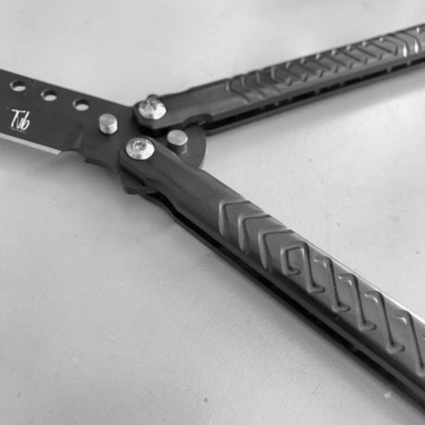 Balisong Non Trainer Butterfly Knife in Black - Flip It. Flick It. Own It. - Image 4