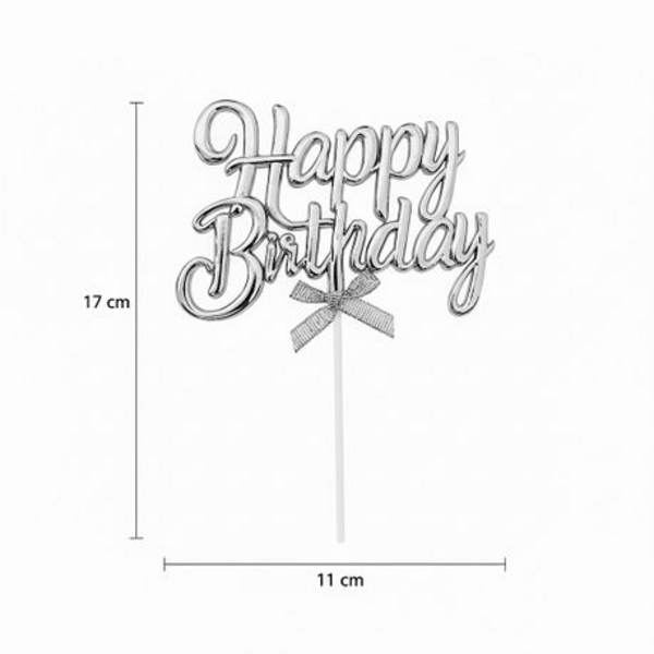 Birthday Cake 3D Decor Topper - Gold or Silver - Bday Party - Image 15
