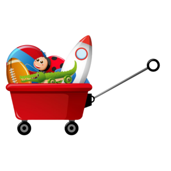 Kids Outdoor Pull Wagon Cart — Pink - Image 2
