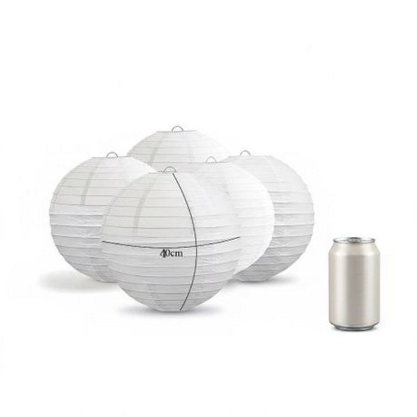 Chinese Paper Lanterns - 5 Pack - Large 40cm Round Hanging Lanterns - Image 12