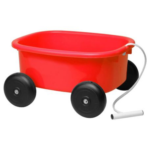 Kids Outdoor Pull Wagon Cart — Red