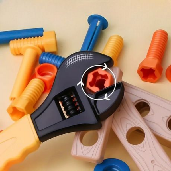 Kids' Toy Plastic Tool Set - Perfect for Little DIY Enthusiasts! - Set of 17