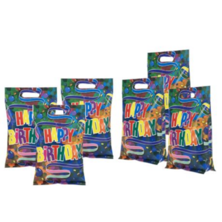 Plastic Happy Birthday Loot Gift Favour Bags Pack of 30