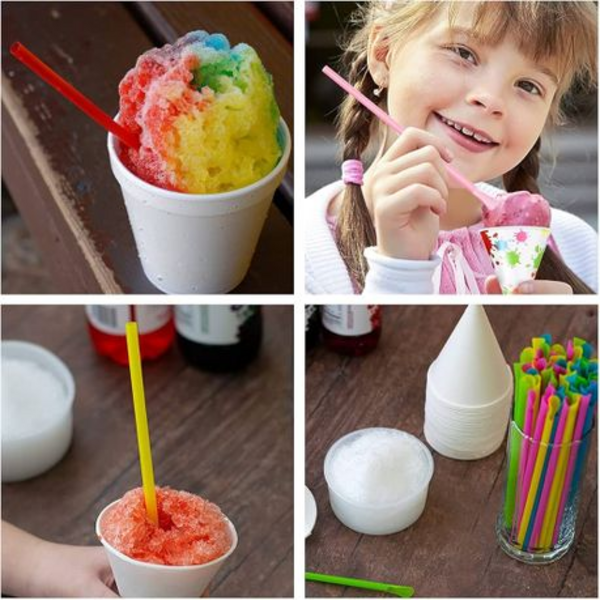 Add Fun to Your Drinks with Our Neon Spoon Scoop Straws