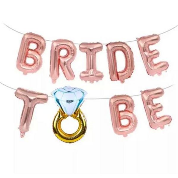 Bride to Be Wedding Party Bridal Foil Decoration Kit Set - Image 2