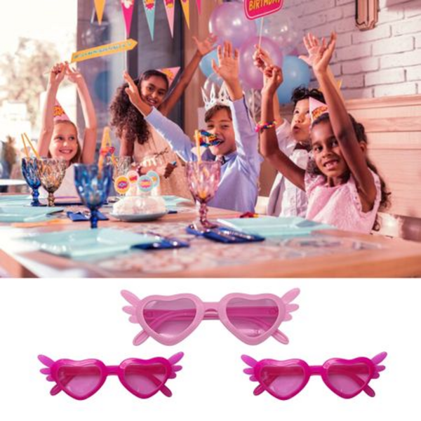 Wear Your Heart on Your Face! Cute Heart-Shaped Angel Wing Glasses - Image 6
