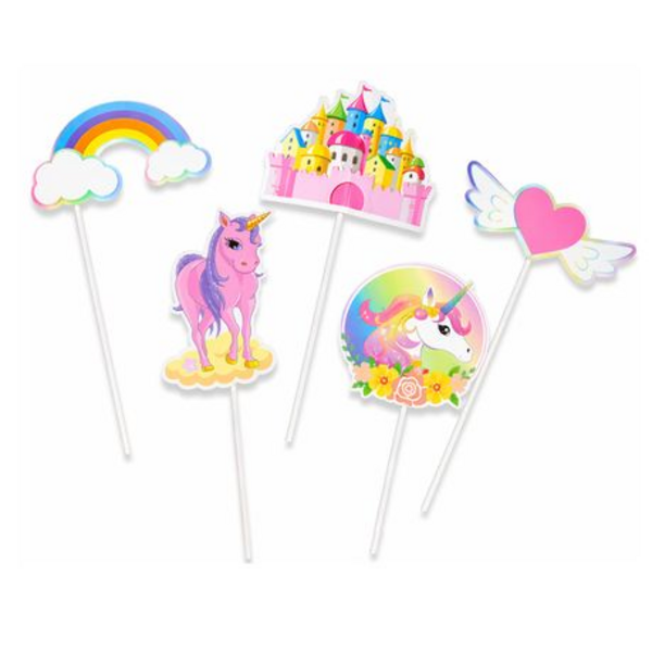 DIY Cake Cupcake Topper Decor Set - Unicorn Theme for Birthday Party Events - Image 4