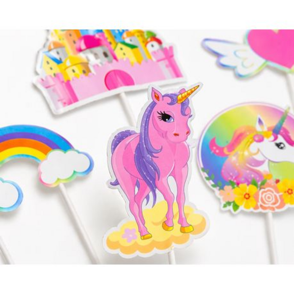 DIY Cake Cupcake Topper Decor Set - Unicorn Theme for Birthday Party Events - Image 5