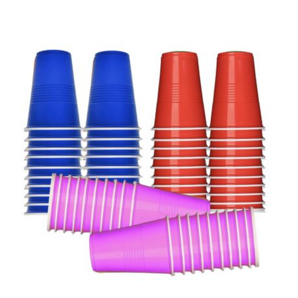 60 x 450ml Durable Disposable Plastic Cups for Parties & Events