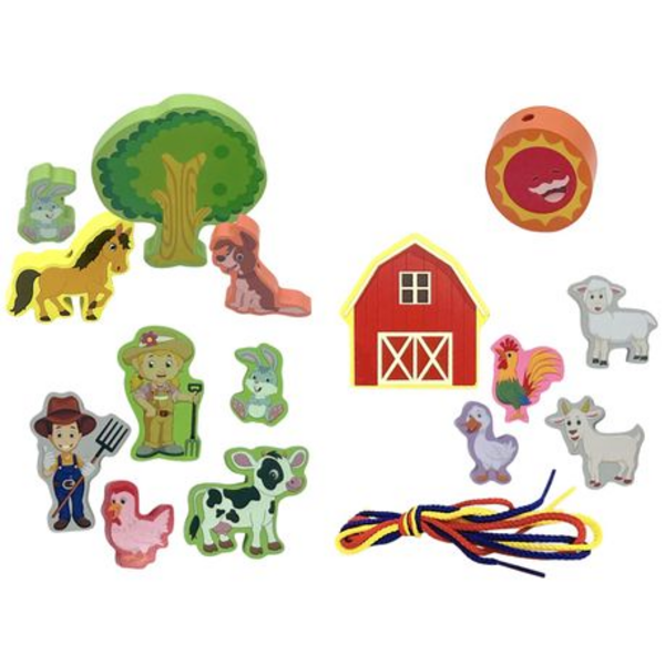 Saddle Up for Learning: STEM Montessori Lacing & Free Play Animal Farm Set - Image 7