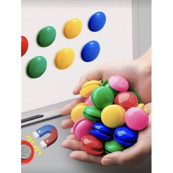 20-Pack Multicolored Magnetic Set Whiteboard & Fridge Magnets - Image 4
