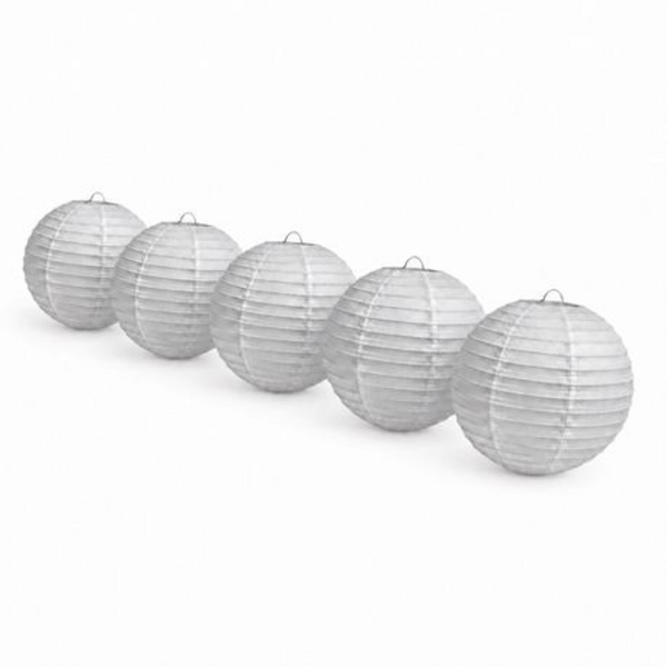Chinese Paper Lanterns - 5 Pack - Large 40cm Round Hanging Lanterns - Image 4
