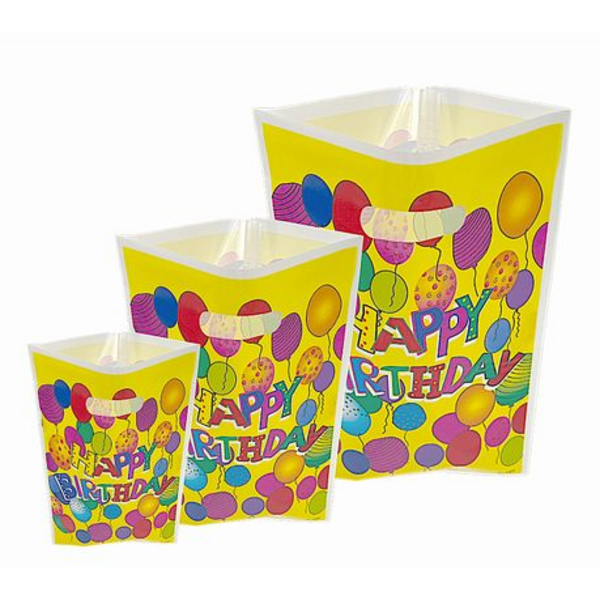 30-Piece Bright Yellow "HAPPY BIRTHDAY" Theme Gift & Party Favour Loot Bags - Image 2